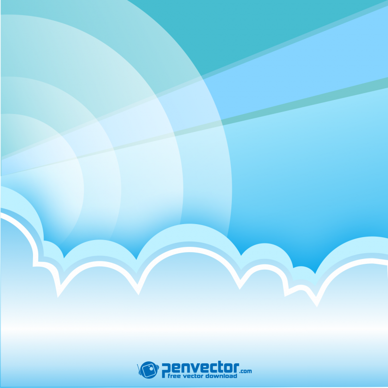 Blue-cloud-background-free-vector