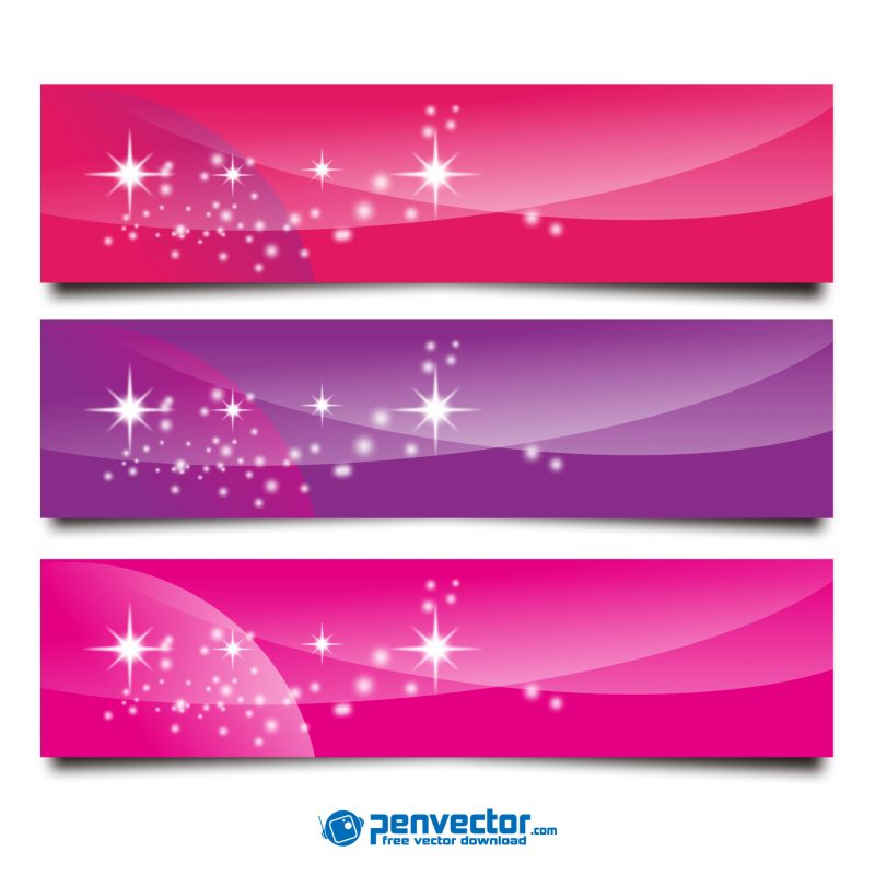 Set-banner-backgound-pink-violet-free-vector