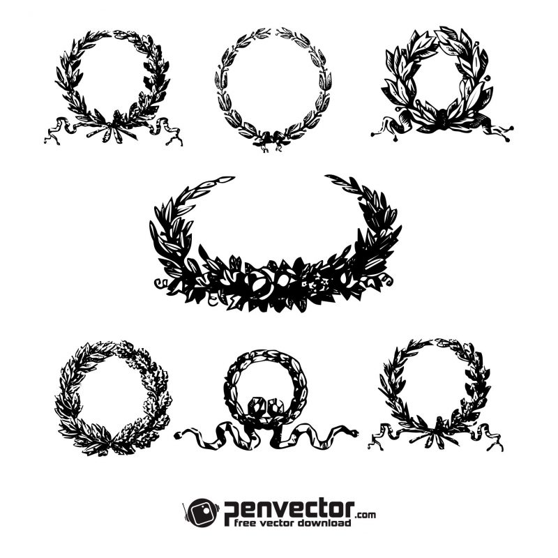 traditional-wreaths-free-vector